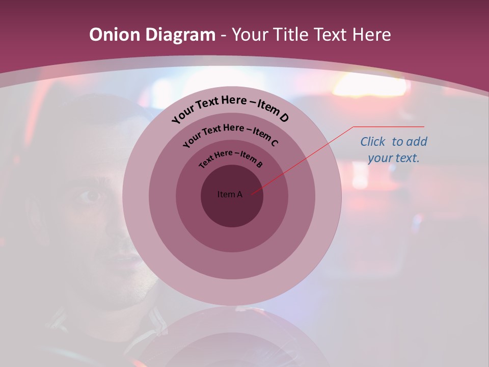 A Man Driving A Car With A Red Light In The Background PowerPoint Template