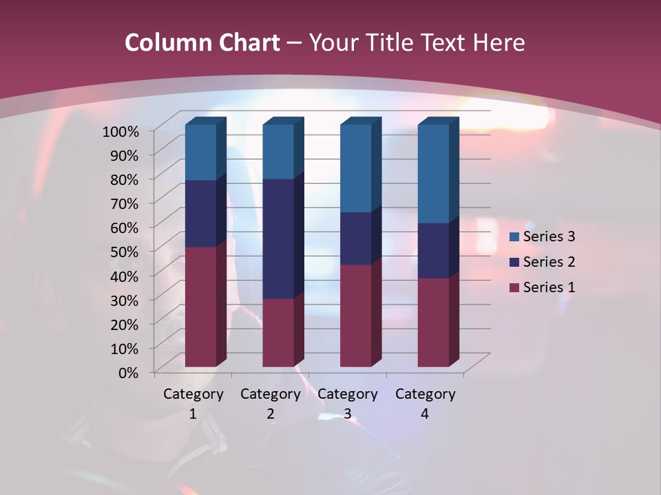 A Man Driving A Car With A Red Light In The Background PowerPoint Template