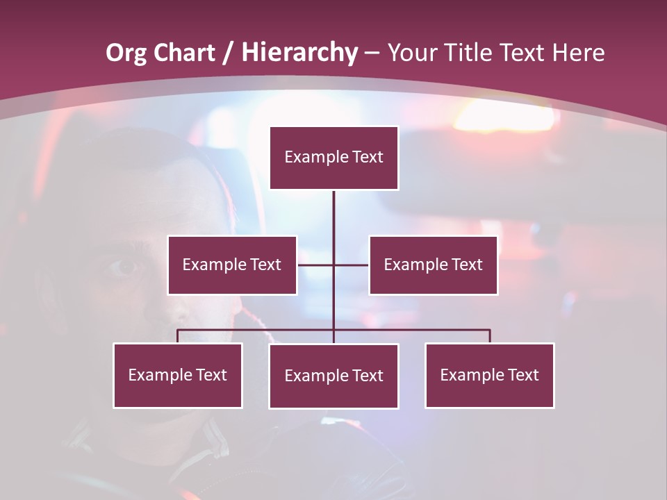 A Man Driving A Car With A Red Light In The Background PowerPoint Template