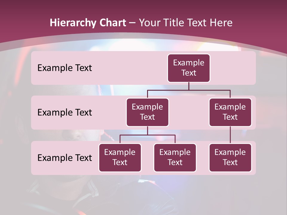 A Man Driving A Car With A Red Light In The Background PowerPoint Template