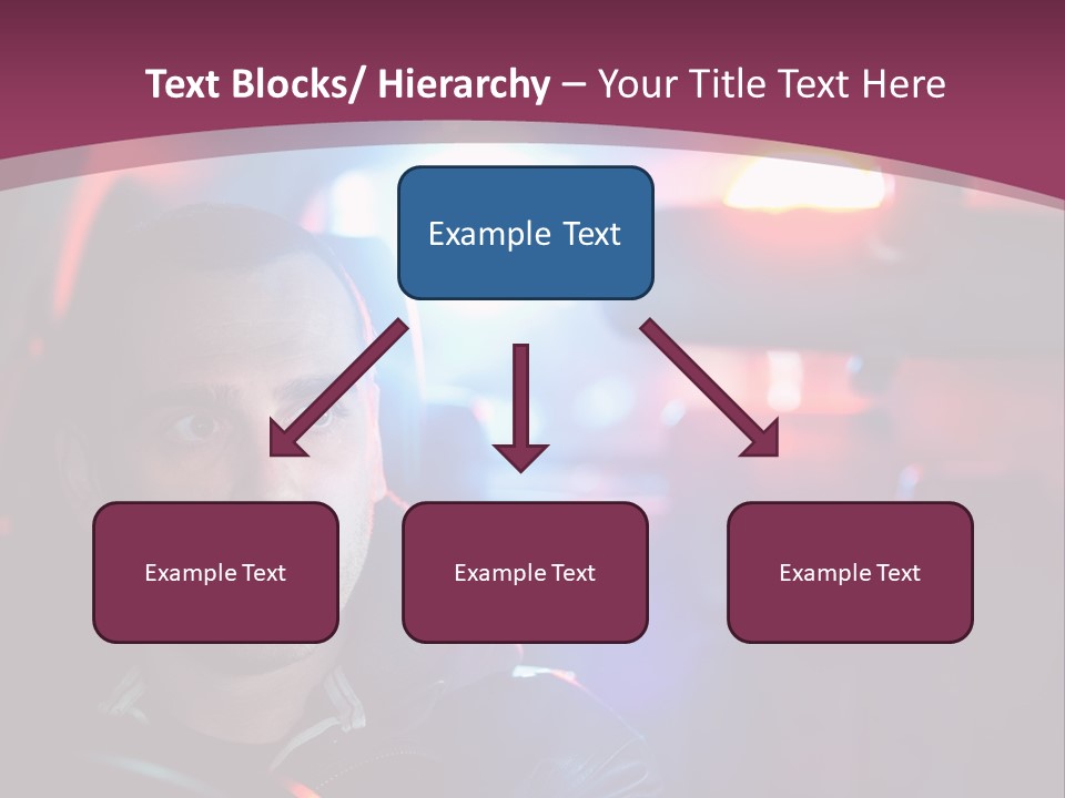 A Man Driving A Car With A Red Light In The Background PowerPoint Template