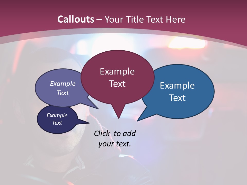 A Man Driving A Car With A Red Light In The Background PowerPoint Template
