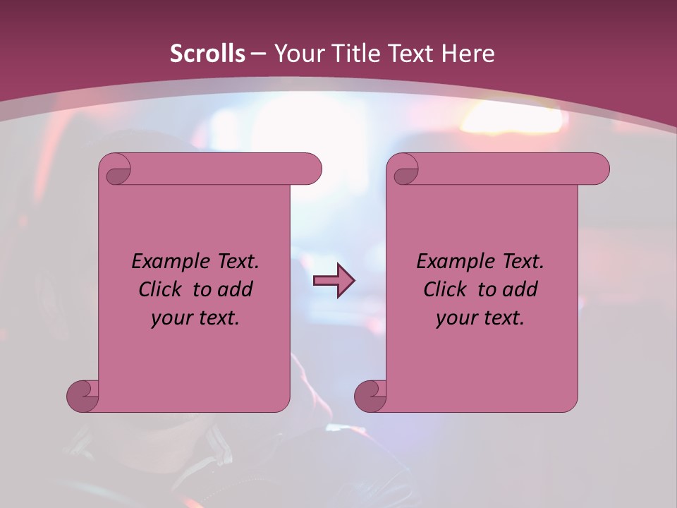 A Man Driving A Car With A Red Light In The Background PowerPoint Template