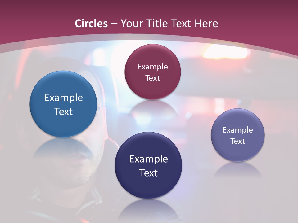 A Man Driving A Car With A Red Light In The Background PowerPoint Template