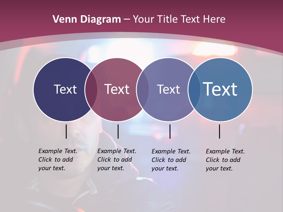 A Man Driving A Car With A Red Light In The Background PowerPoint Template