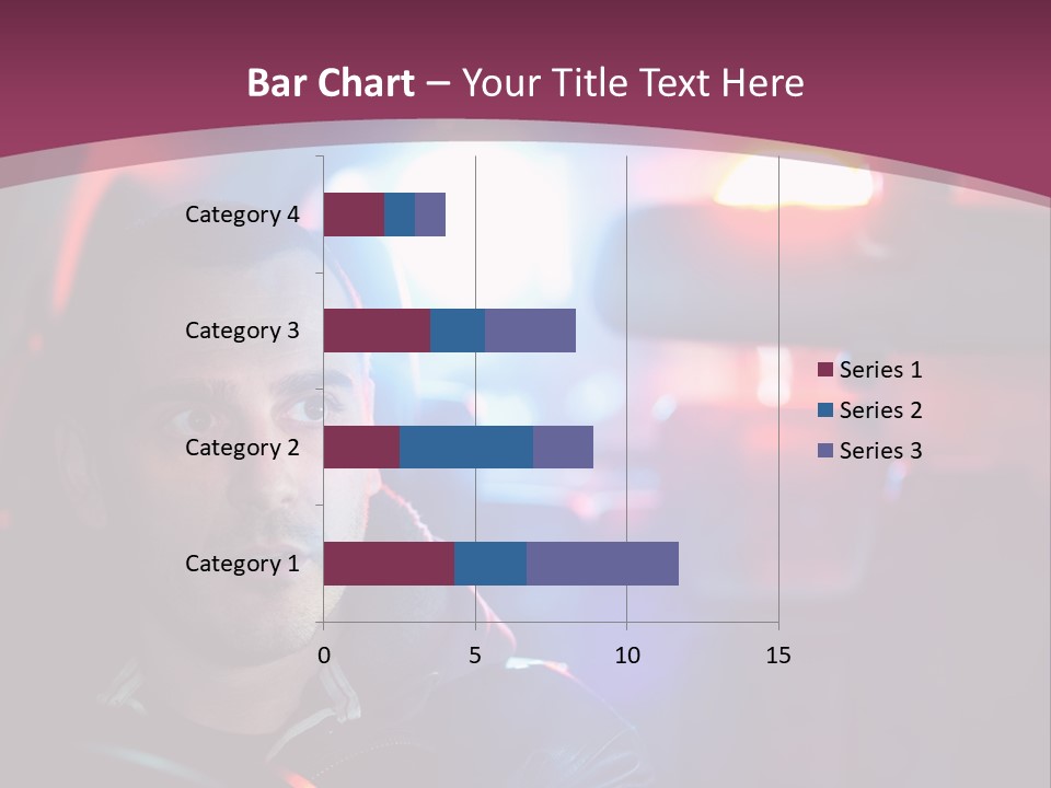 A Man Driving A Car With A Red Light In The Background PowerPoint Template