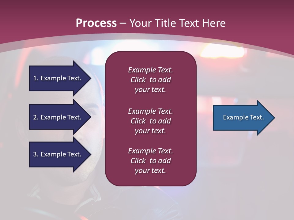 A Man Driving A Car With A Red Light In The Background PowerPoint Template