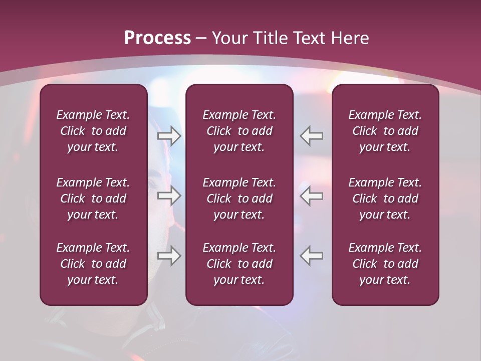 A Man Driving A Car With A Red Light In The Background PowerPoint Template