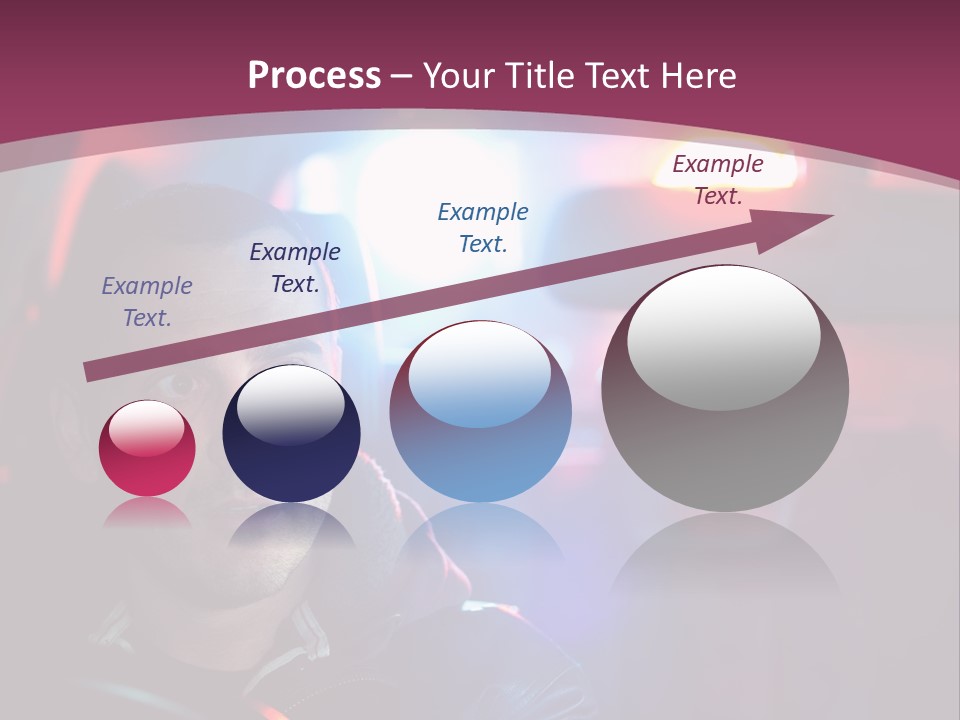 A Man Driving A Car With A Red Light In The Background PowerPoint Template