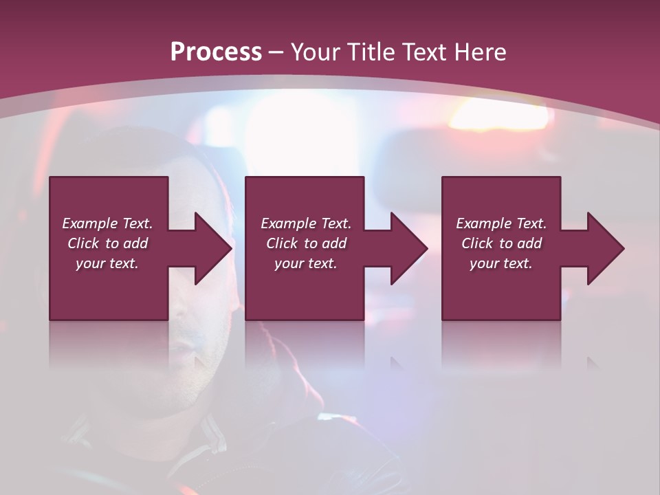 A Man Driving A Car With A Red Light In The Background PowerPoint Template
