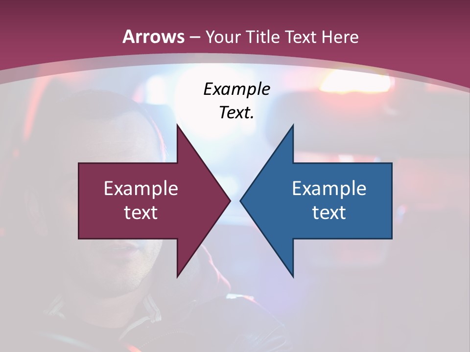 A Man Driving A Car With A Red Light In The Background PowerPoint Template