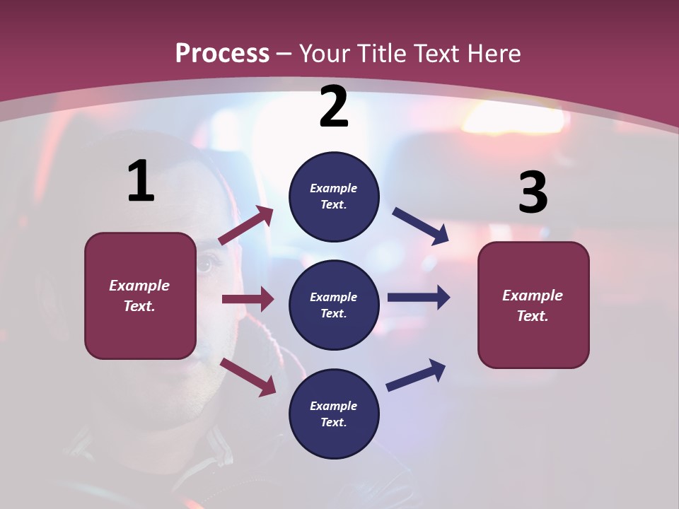A Man Driving A Car With A Red Light In The Background PowerPoint Template