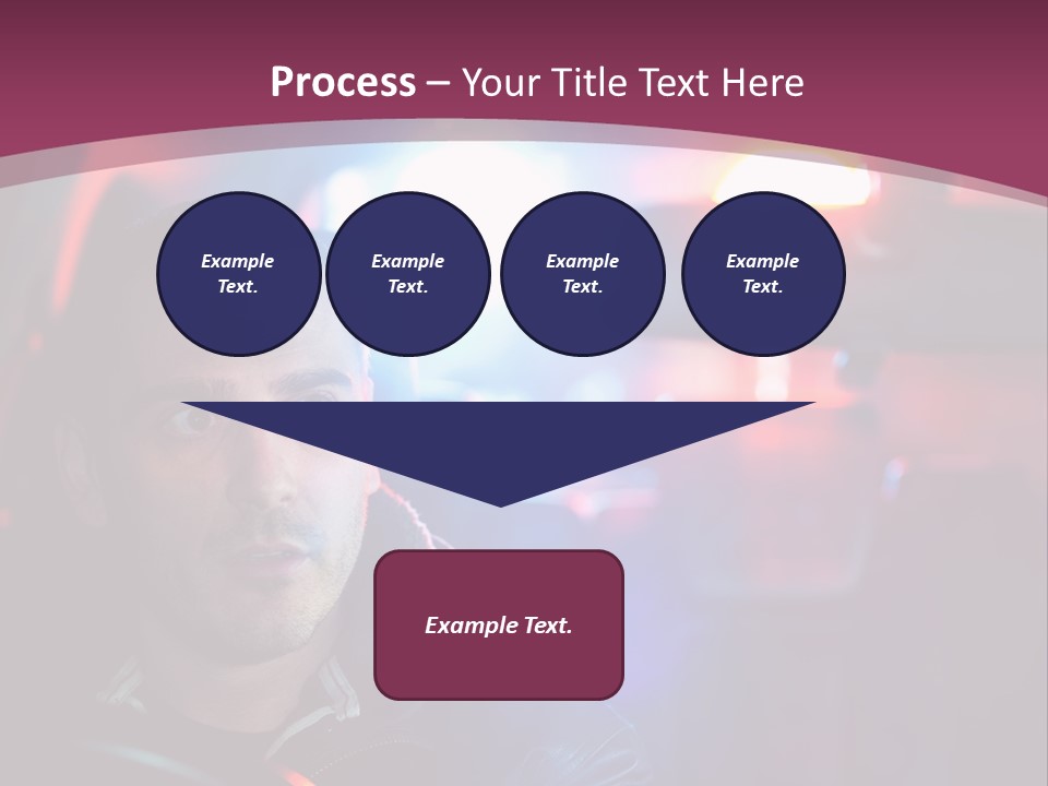 A Man Driving A Car With A Red Light In The Background PowerPoint Template