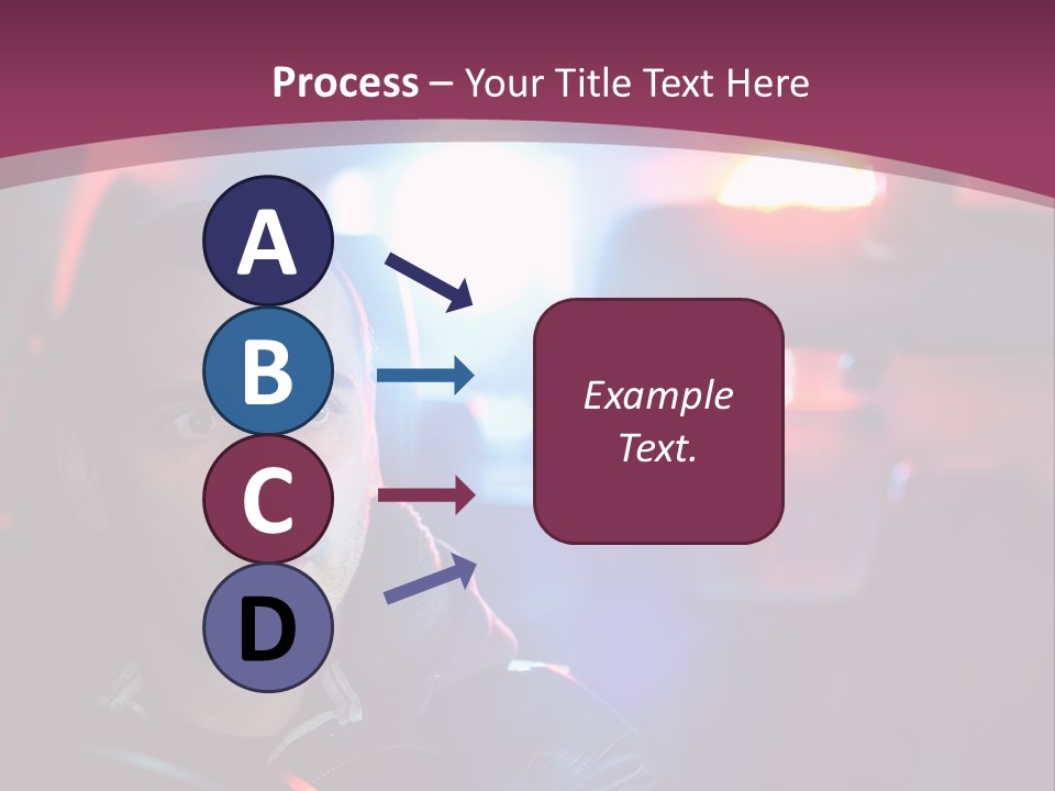 A Man Driving A Car With A Red Light In The Background PowerPoint Template
