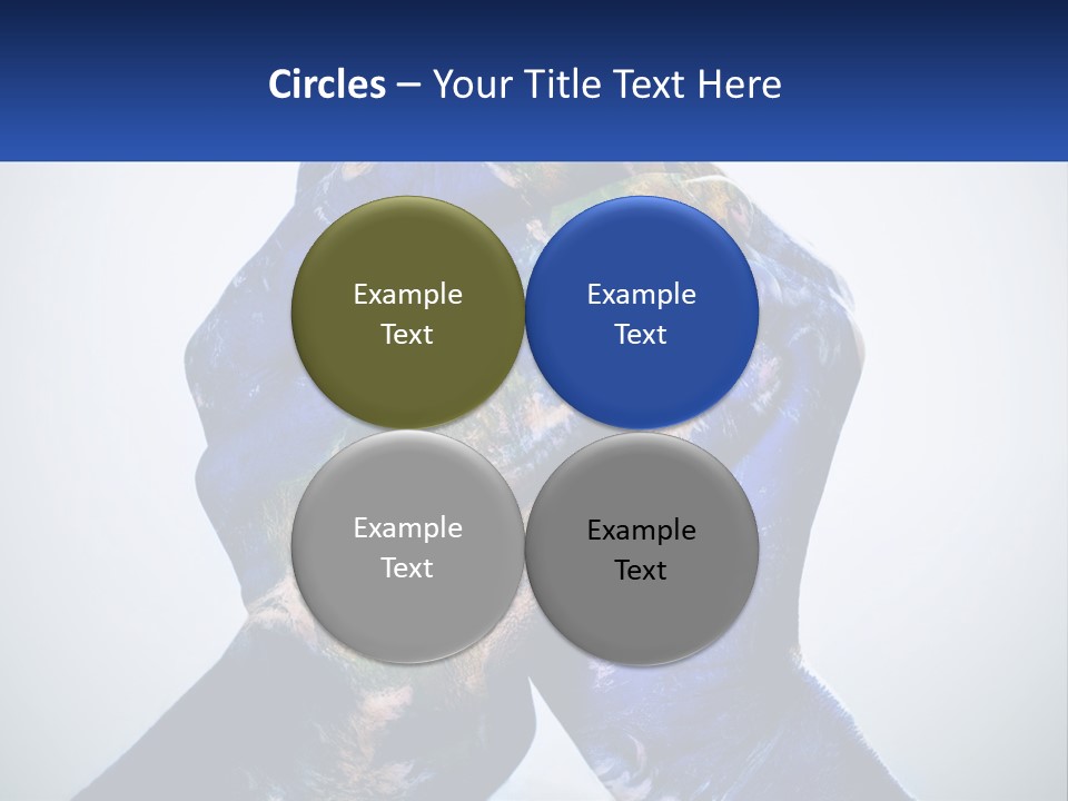 A Person's Hands Are Covered In A Blue And Green Paint PowerPoint Template