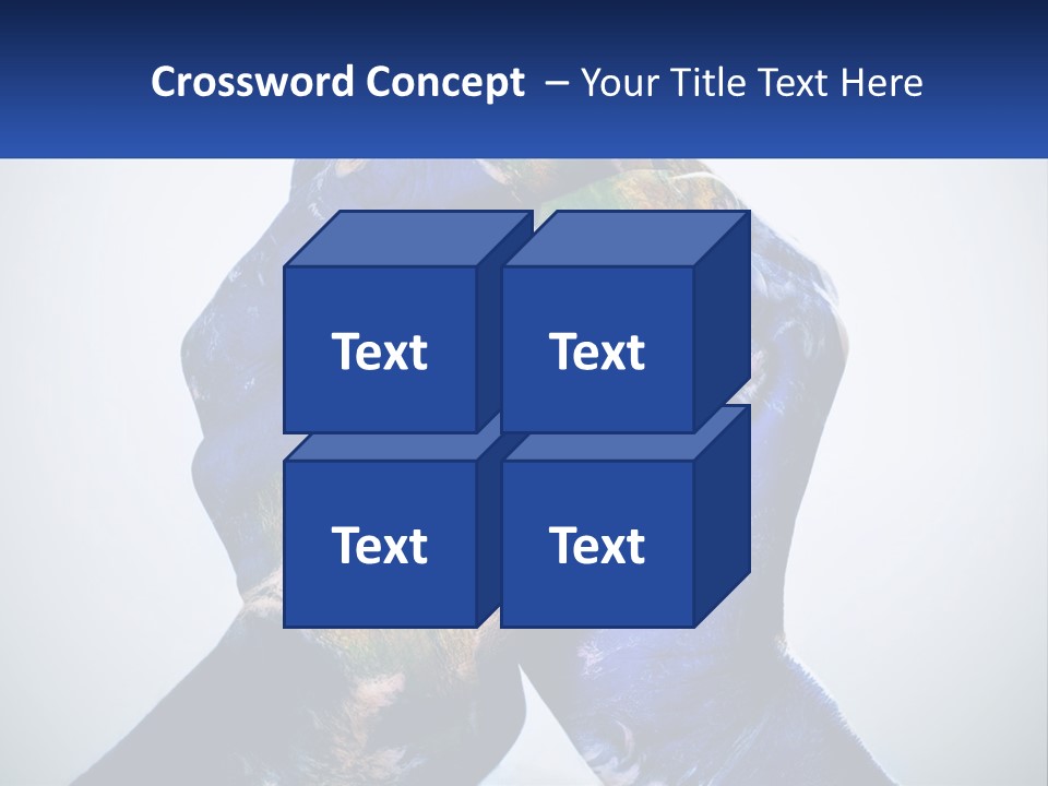 A Person's Hands Are Covered In A Blue And Green Paint PowerPoint Template