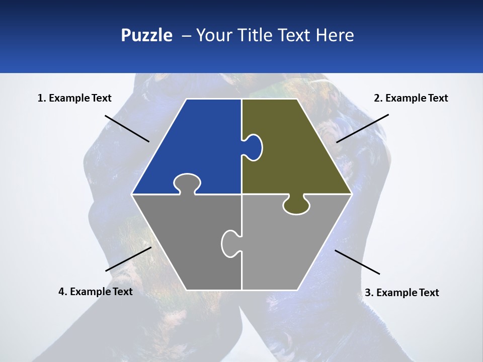 A Person's Hands Are Covered In A Blue And Green Paint PowerPoint Template