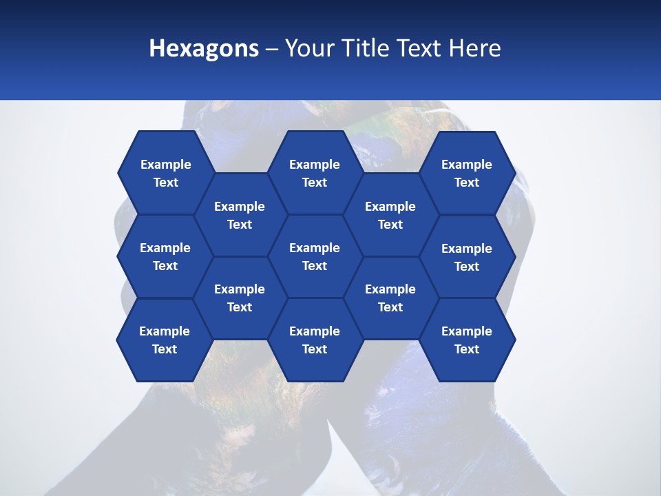 A Person's Hands Are Covered In A Blue And Green Paint PowerPoint Template