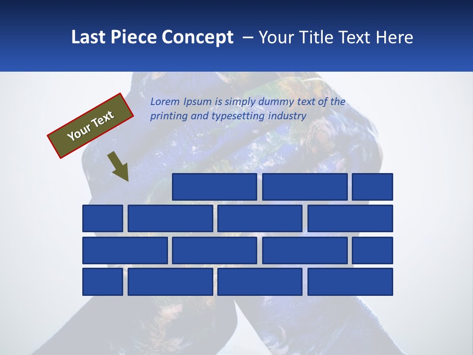 A Person's Hands Are Covered In A Blue And Green Paint PowerPoint Template
