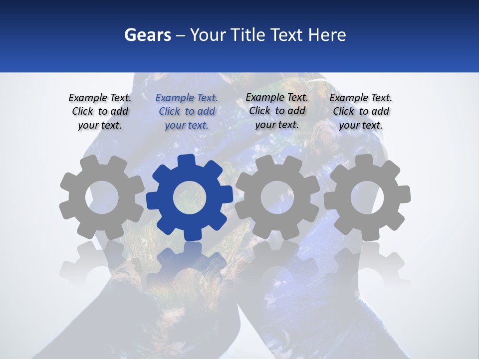 A Person's Hands Are Covered In A Blue And Green Paint PowerPoint Template