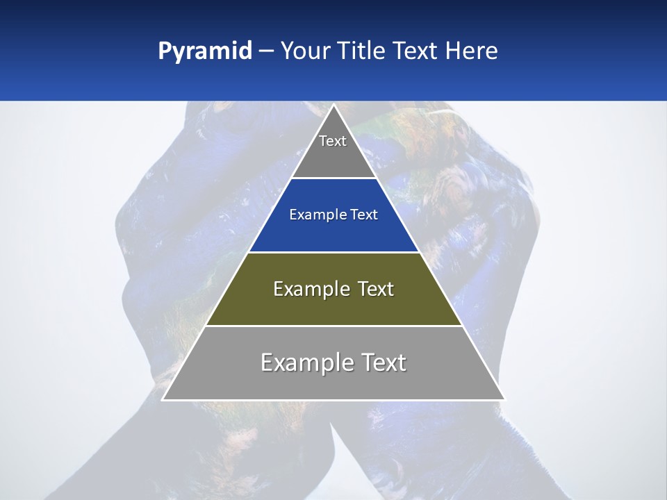 A Person's Hands Are Covered In A Blue And Green Paint PowerPoint Template