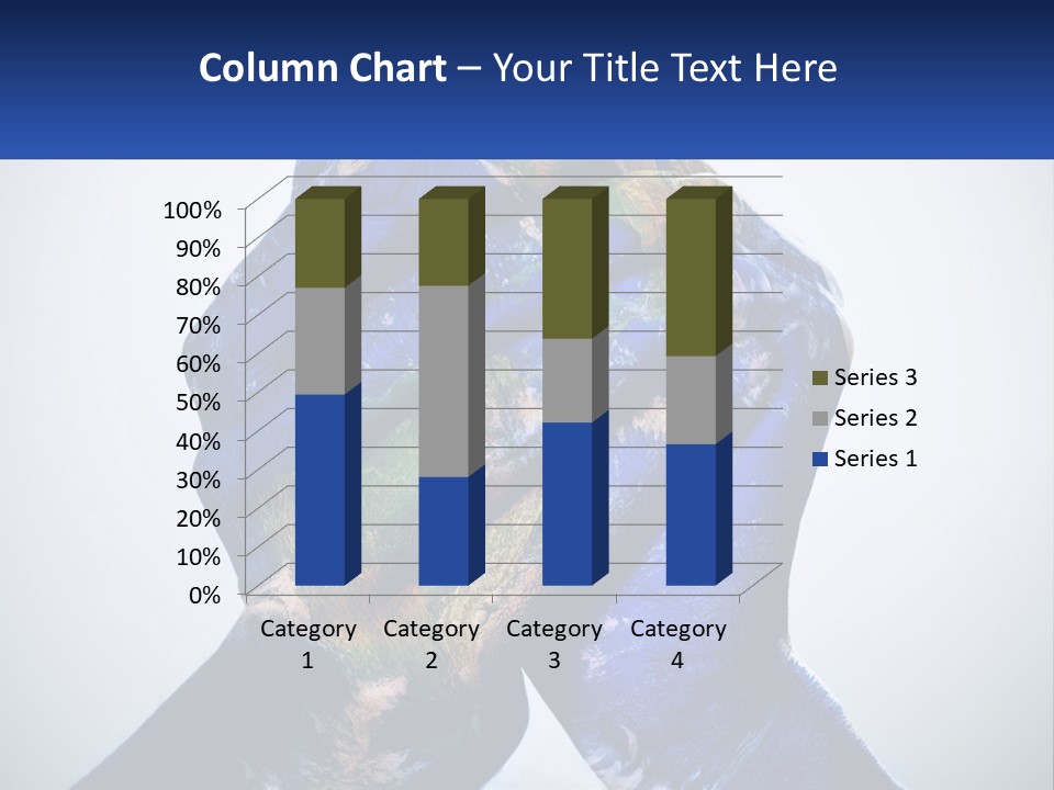 A Person's Hands Are Covered In A Blue And Green Paint PowerPoint Template