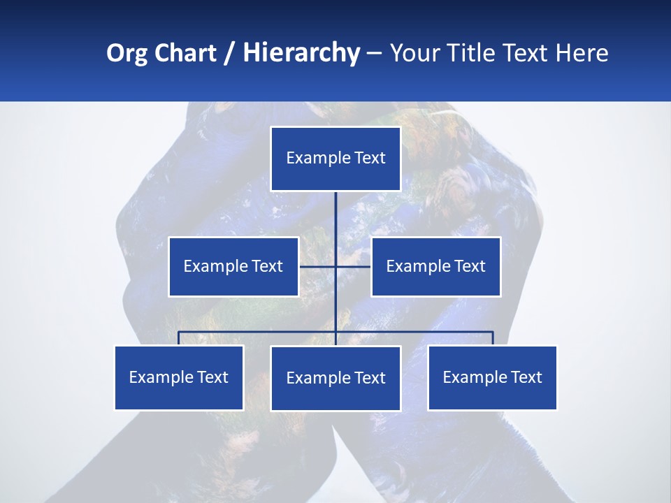 A Person's Hands Are Covered In A Blue And Green Paint PowerPoint Template