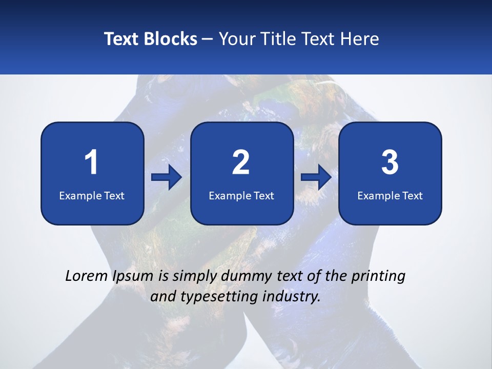 A Person's Hands Are Covered In A Blue And Green Paint PowerPoint Template