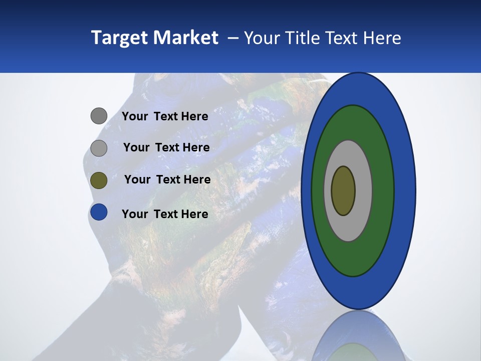 A Person's Hands Are Covered In A Blue And Green Paint PowerPoint Template