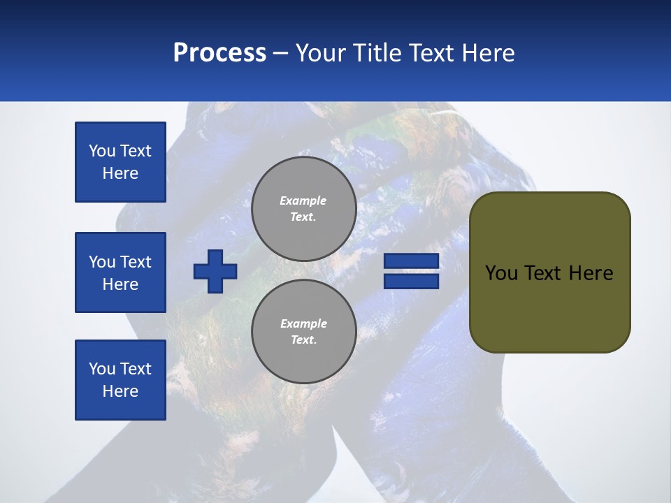 A Person's Hands Are Covered In A Blue And Green Paint PowerPoint Template