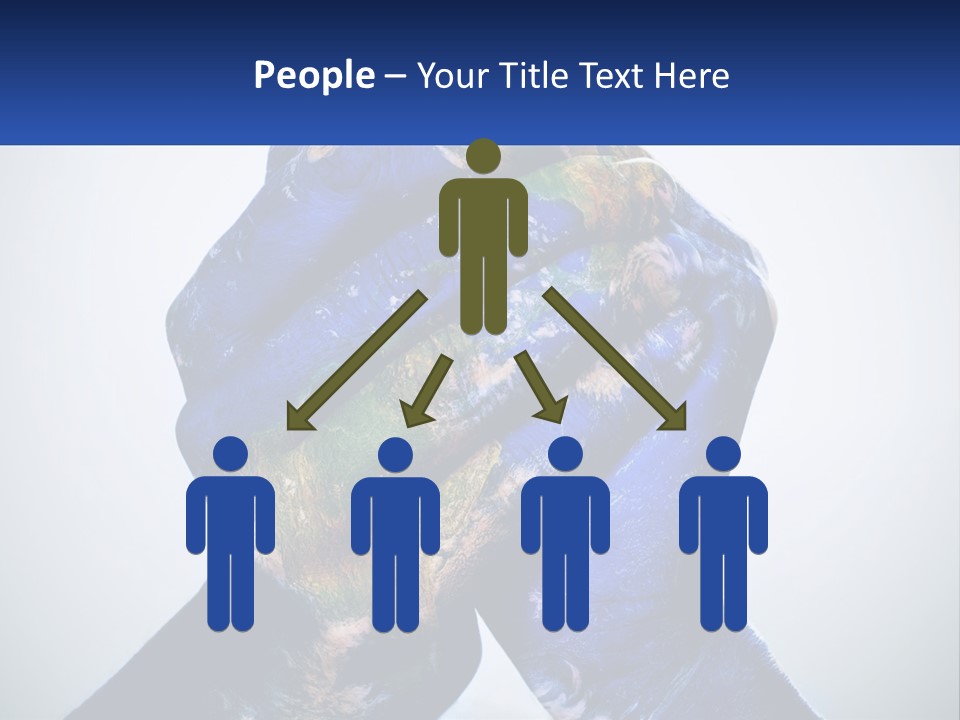 A Person's Hands Are Covered In A Blue And Green Paint PowerPoint Template