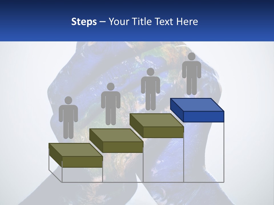 A Person's Hands Are Covered In A Blue And Green Paint PowerPoint Template