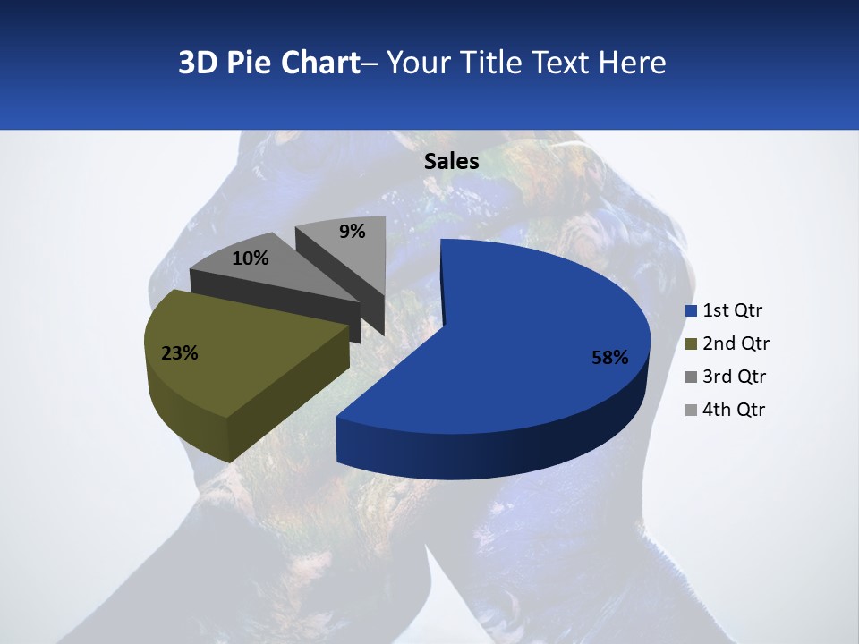 A Person's Hands Are Covered In A Blue And Green Paint PowerPoint Template