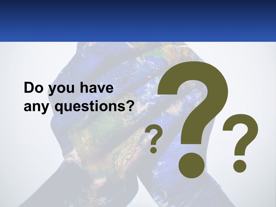 A Person's Hands Are Covered In A Blue And Green Paint PowerPoint Template