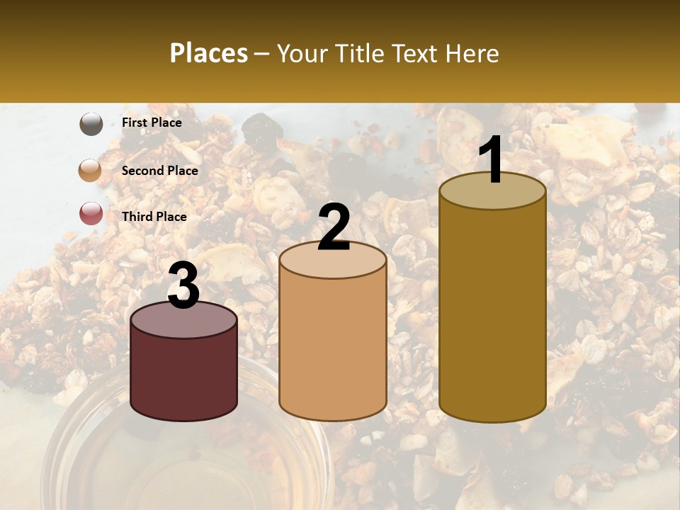 A Bowl Of Granola Next To A Jar Of Fruit PowerPoint Template