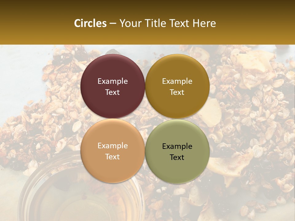 A Bowl Of Granola Next To A Jar Of Fruit PowerPoint Template