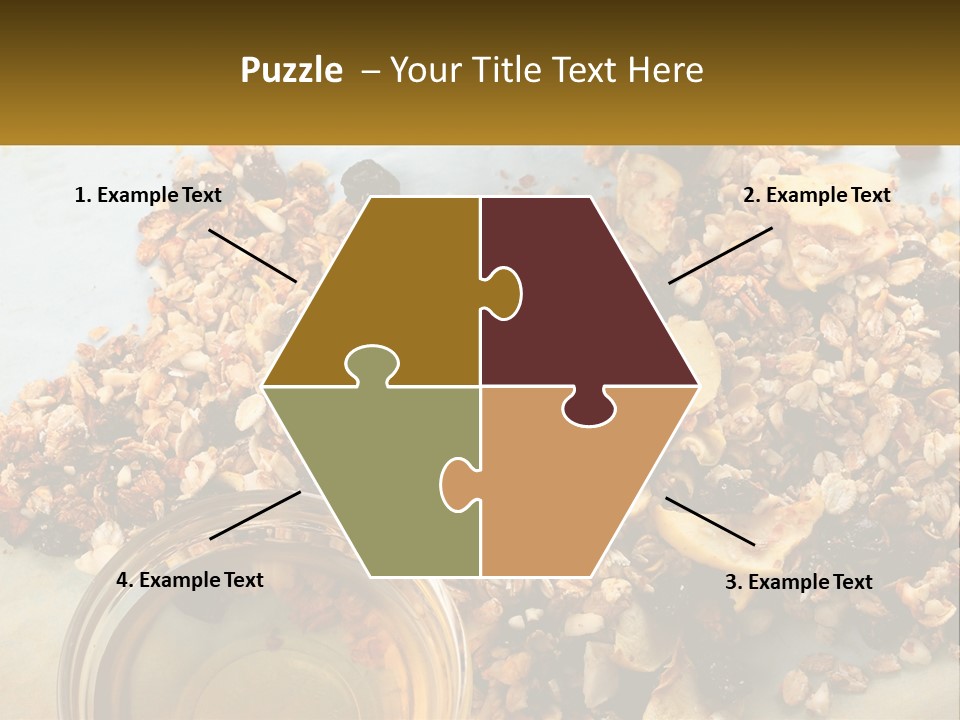 A Bowl Of Granola Next To A Jar Of Fruit PowerPoint Template