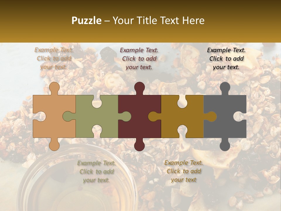 A Bowl Of Granola Next To A Jar Of Fruit PowerPoint Template