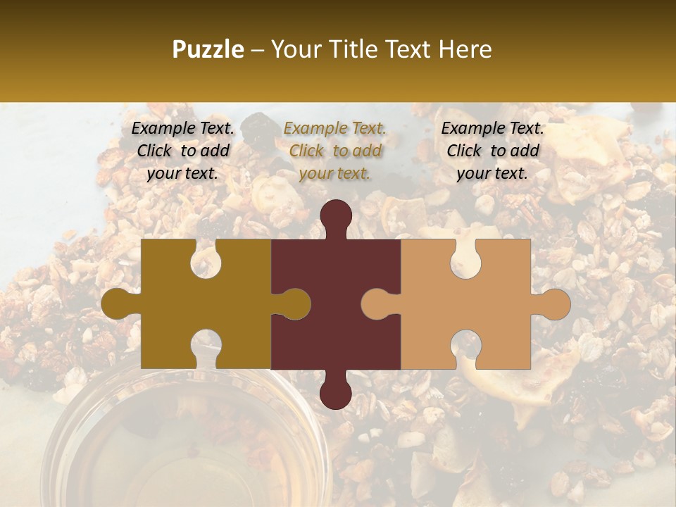 A Bowl Of Granola Next To A Jar Of Fruit PowerPoint Template