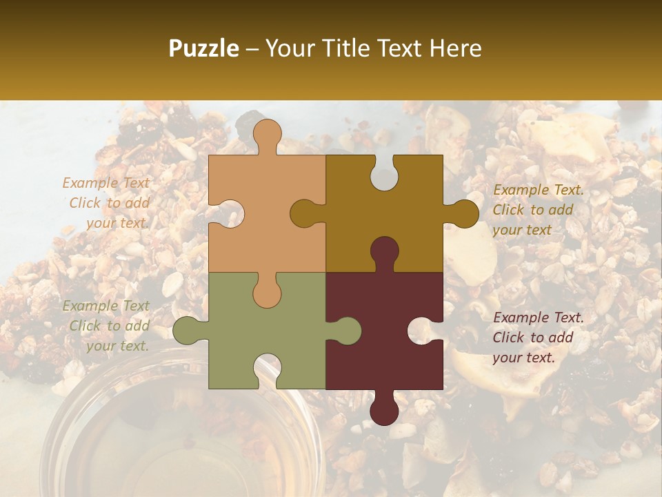 A Bowl Of Granola Next To A Jar Of Fruit PowerPoint Template