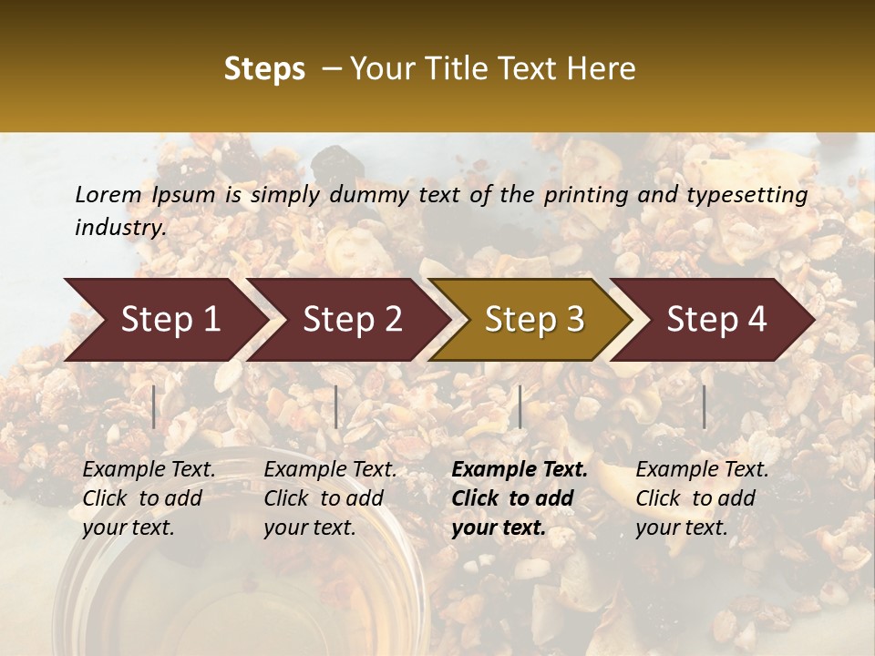 A Bowl Of Granola Next To A Jar Of Fruit PowerPoint Template