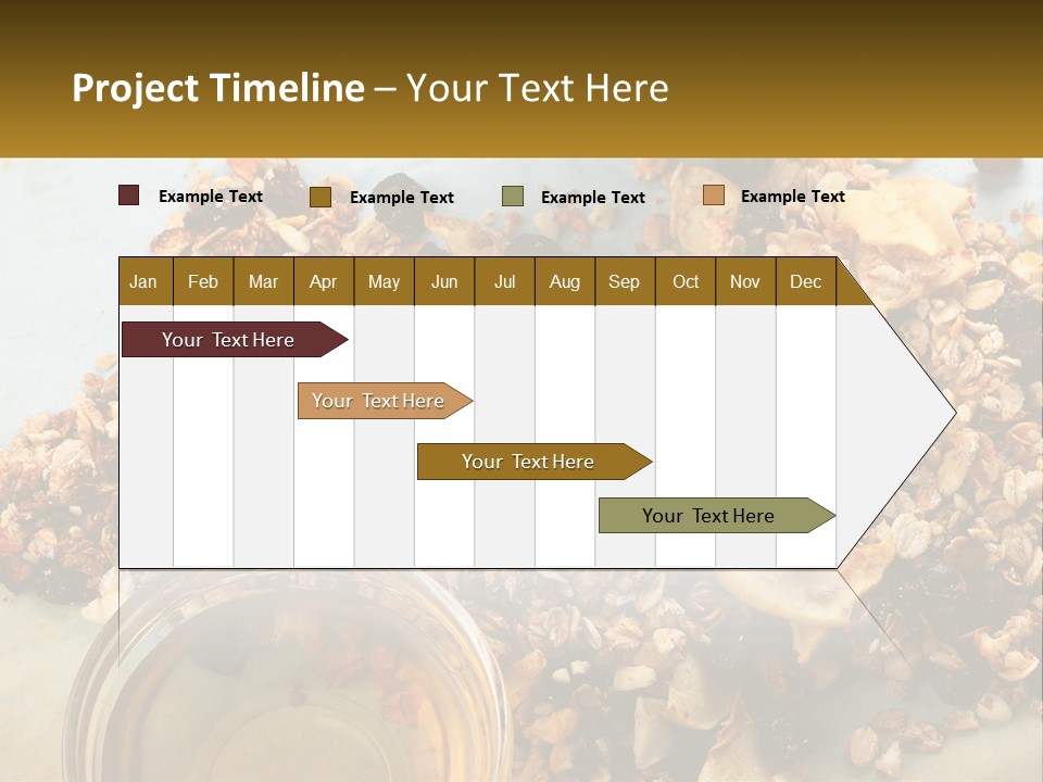 A Bowl Of Granola Next To A Jar Of Fruit PowerPoint Template