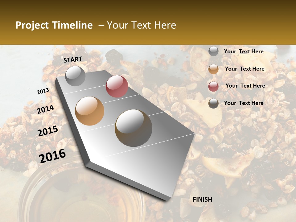 A Bowl Of Granola Next To A Jar Of Fruit PowerPoint Template