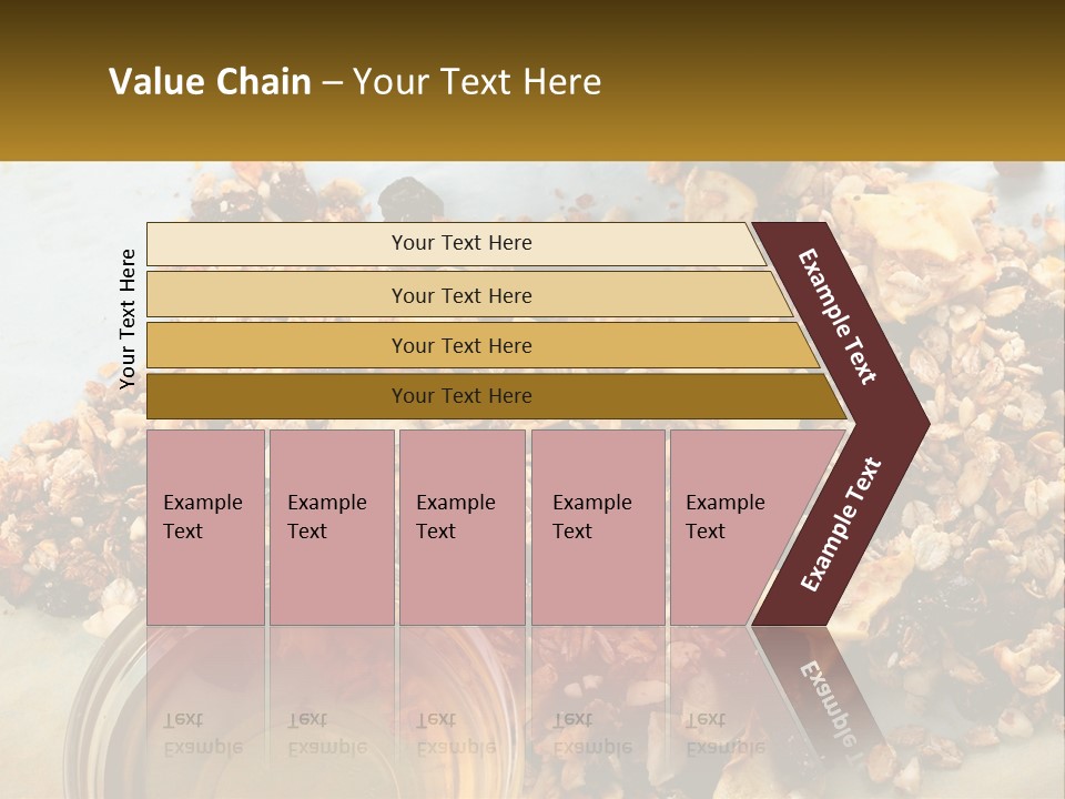 A Bowl Of Granola Next To A Jar Of Fruit PowerPoint Template