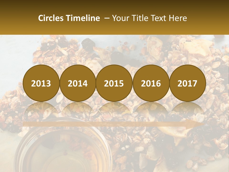 A Bowl Of Granola Next To A Jar Of Fruit PowerPoint Template