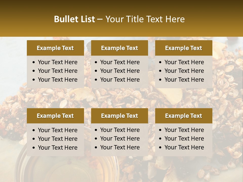 A Bowl Of Granola Next To A Jar Of Fruit PowerPoint Template