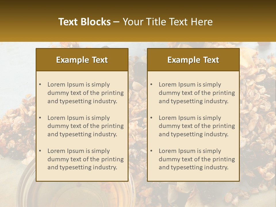 A Bowl Of Granola Next To A Jar Of Fruit PowerPoint Template