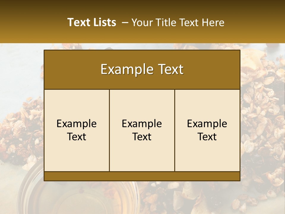 A Bowl Of Granola Next To A Jar Of Fruit PowerPoint Template