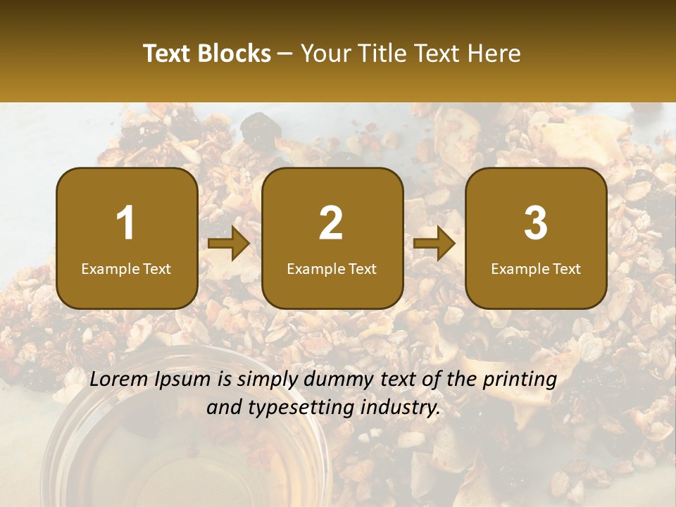 A Bowl Of Granola Next To A Jar Of Fruit PowerPoint Template