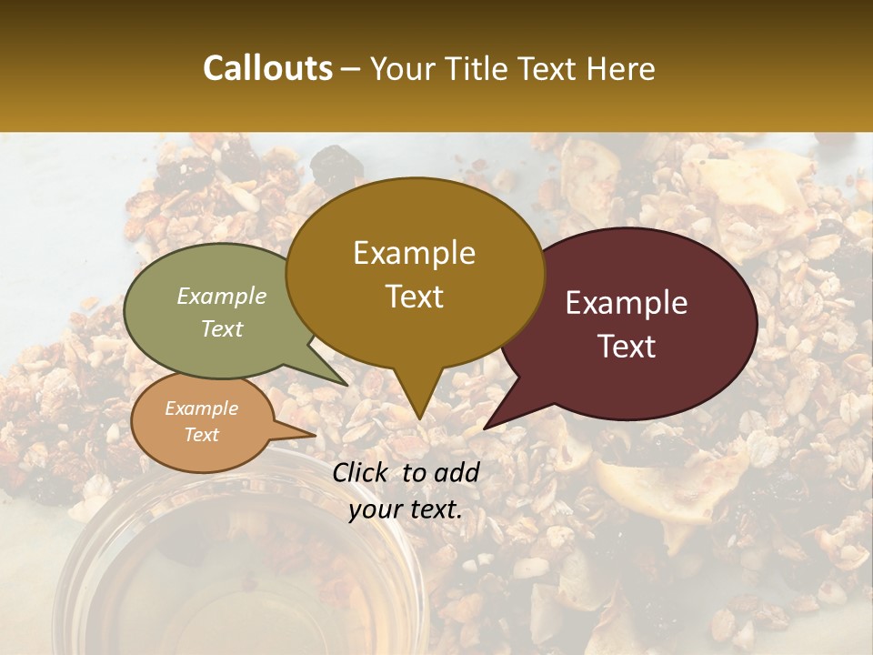 A Bowl Of Granola Next To A Jar Of Fruit PowerPoint Template